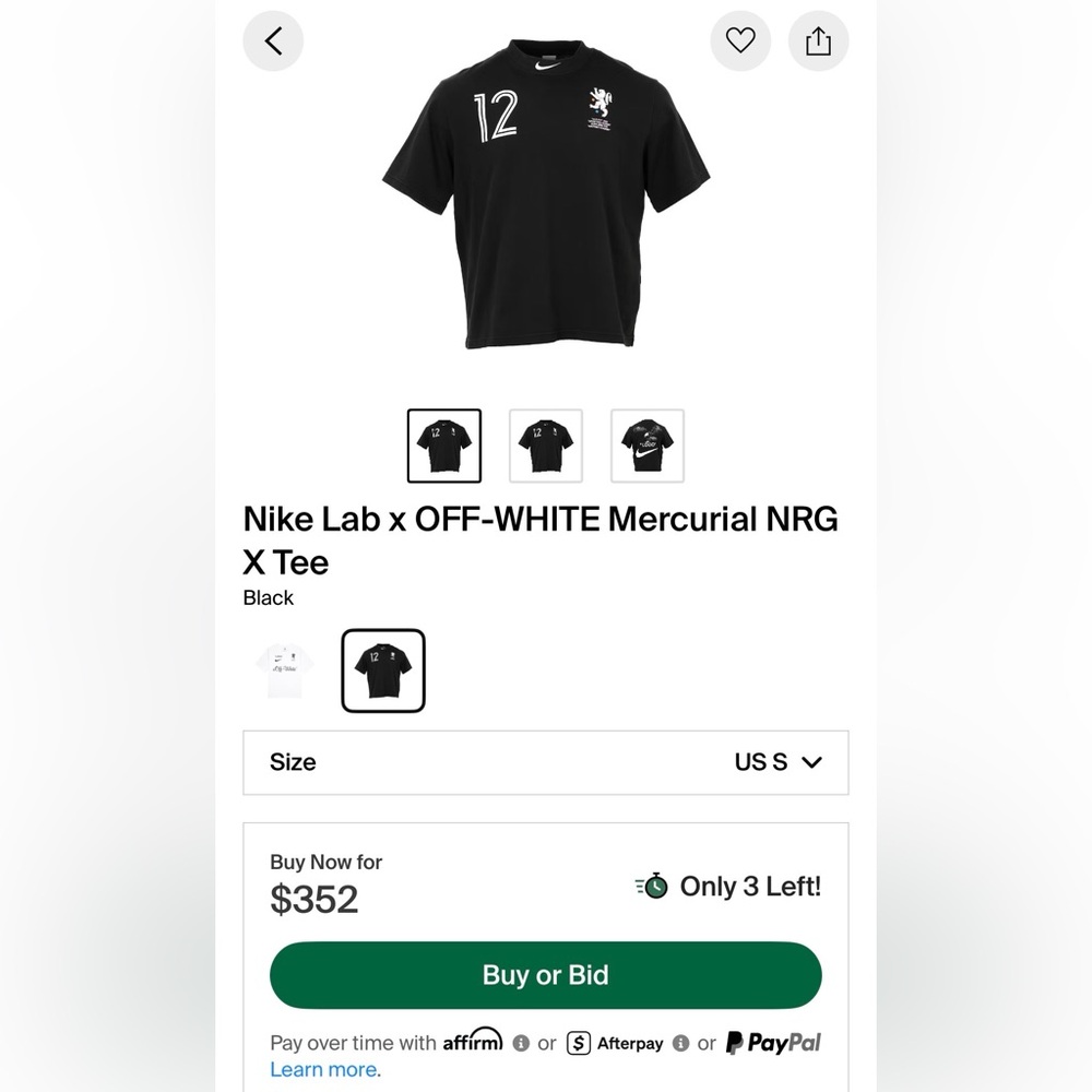 Nike Lab x OFF-WHITE Mercurial NRG X Tee STEAL!!